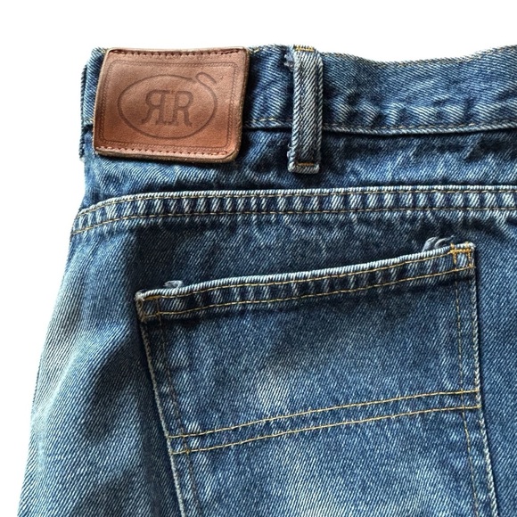 Vintage Blue Jeans w/ Leather Patch (90s / Y2K) - Picture 4 of 8